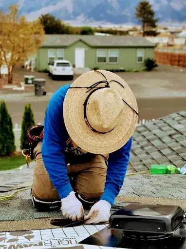 J&V Builders crew building a lakeside deck with mountain view in Central Washington